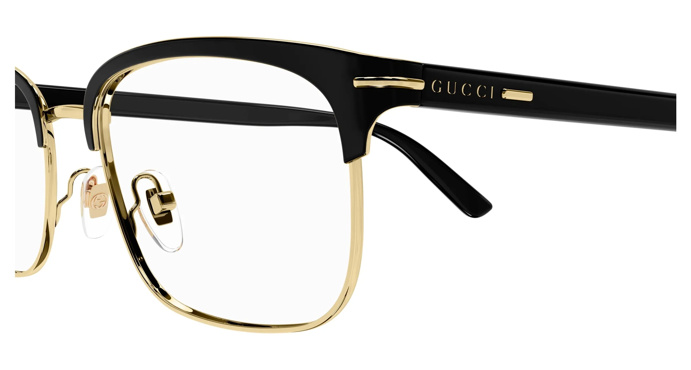 Gucci GG1448O 001 Montature da vista Metallo Oro Trasparente Squadrata - immagine 3