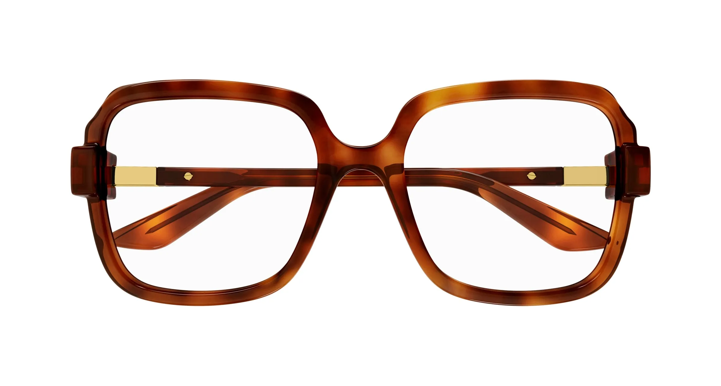 Gucci GG1433O 002 Montature da vista Iniettato Havana Trasparente Squadrata - immagine 2