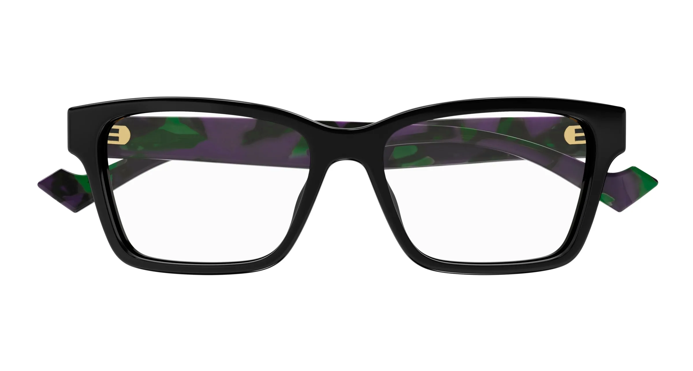 Gucci GG1476OK 003 Montature da vista Acetato Nero Trasparente Squadrata - immagine 2