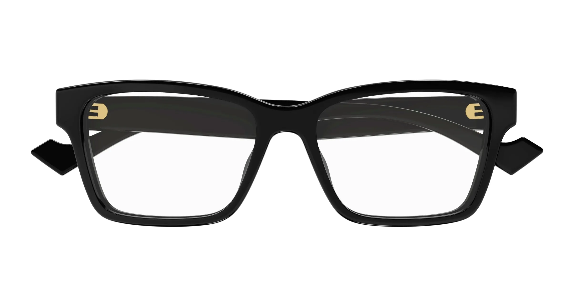 Gucci GG1476OK 001 Montature da vista Acetato Nero Trasparente Squadrata - immagine 2