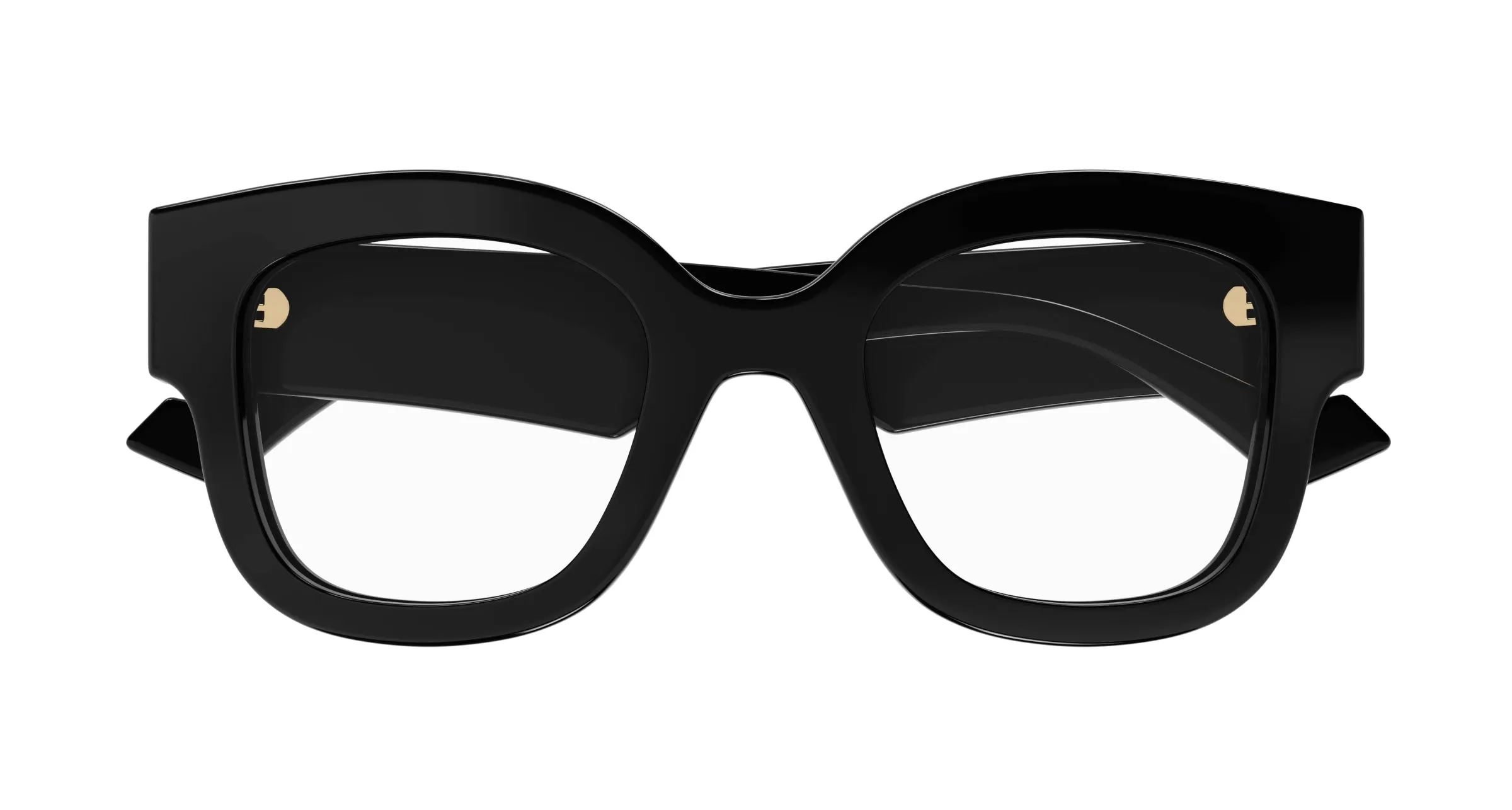 Gucci GG1423O 001 Montature da vista Acetato Nero Trasparente Cat Eye - immagine 2