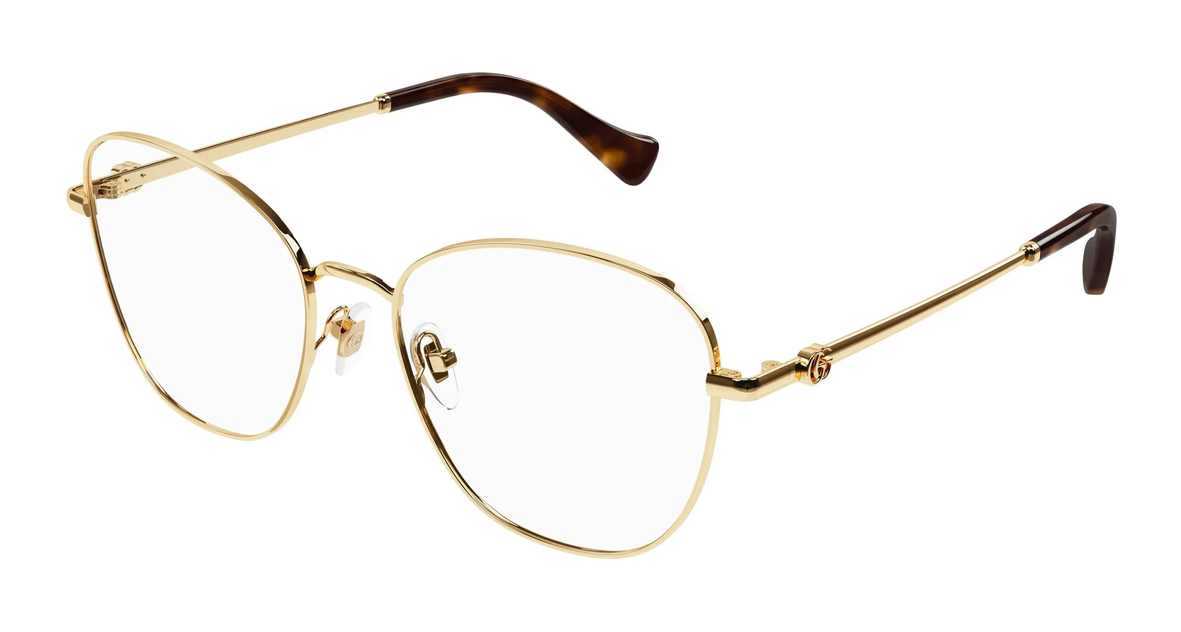 Gucci GG1418O 001 Montature da vista Metallo Oro Trasparente Cat Eye - immagine 1