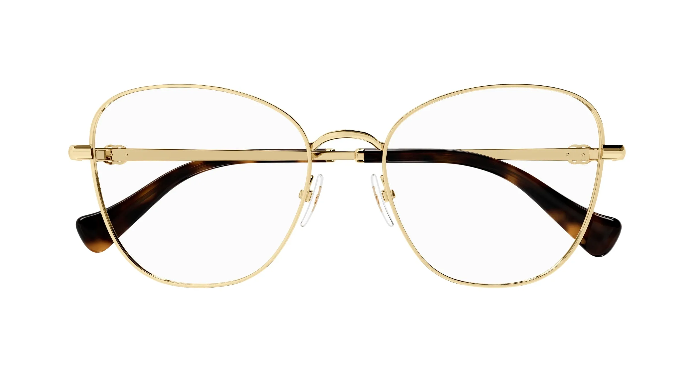 Gucci GG1418O 001 Montature da vista Metallo Oro Trasparente Cat Eye - immagine 2