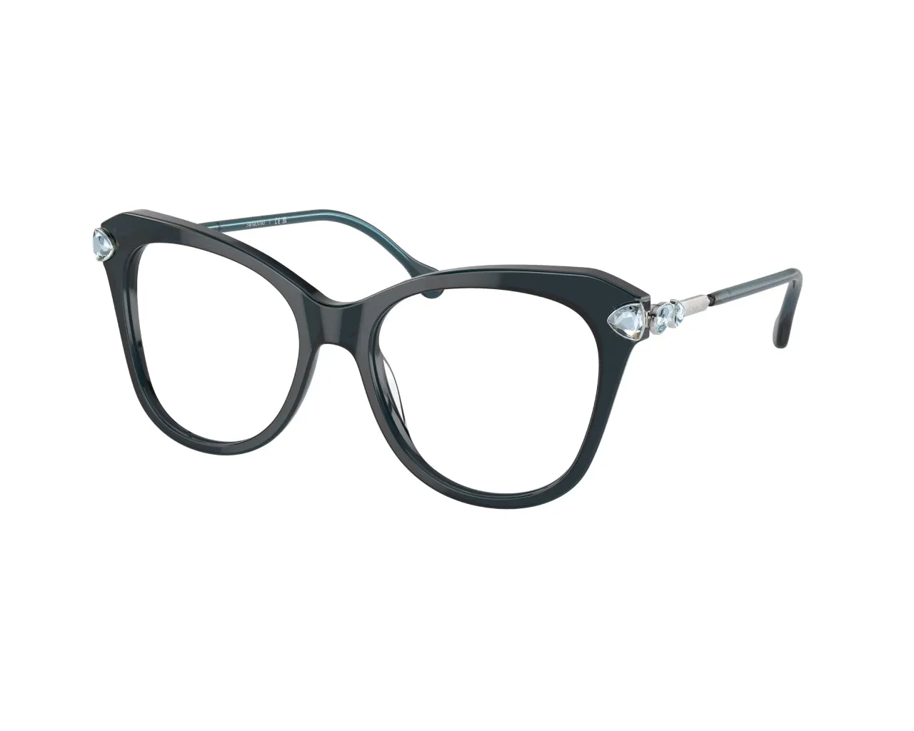 Swarovski SK2012 3004 Montature da vista Acetato Blu Trasparente Geometrica Normale - immagine 1