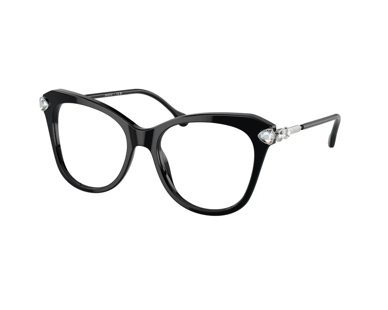 Swarovski SK2012 1038 Montature da vista Acetato Nero Geometrica Normale - immagine 1