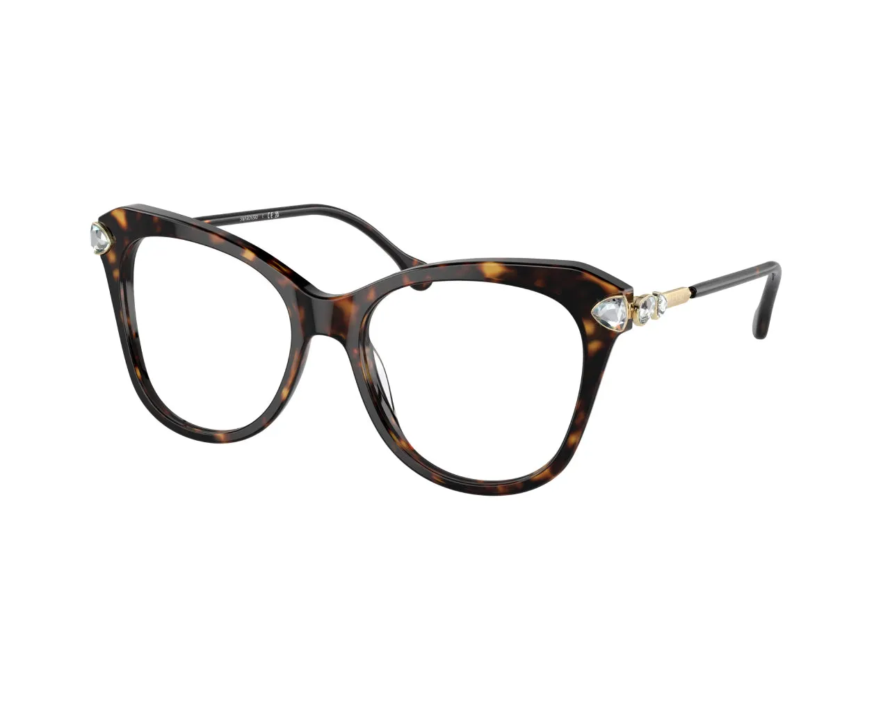 Swarovski SK2012 1002 Montature da vista Acetato Tartaruga Geometrica Normale - immagine 1