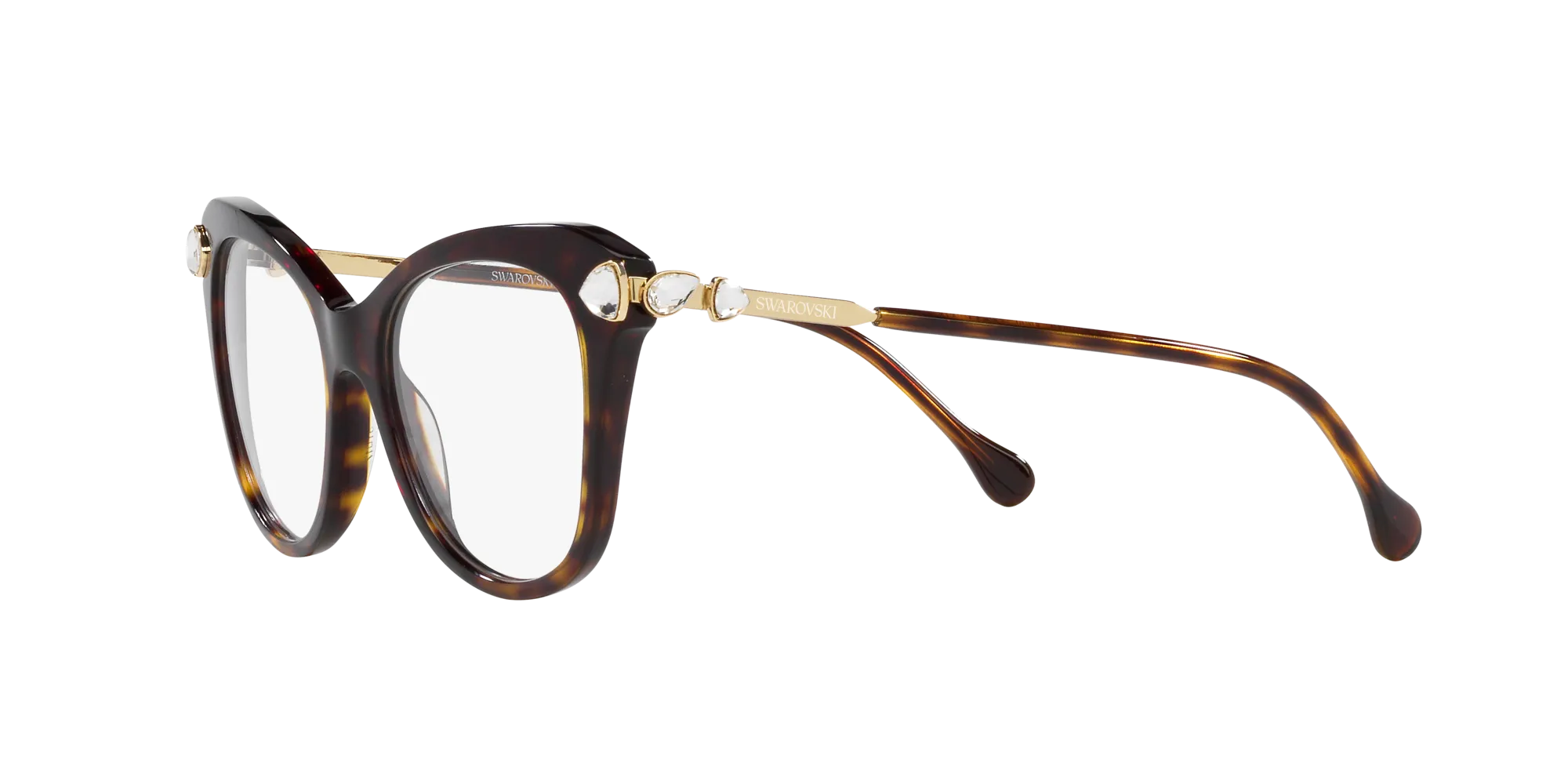 Swarovski SK2012 1002 Montature da vista Acetato Tartaruga Geometrica Normale - immagine 4