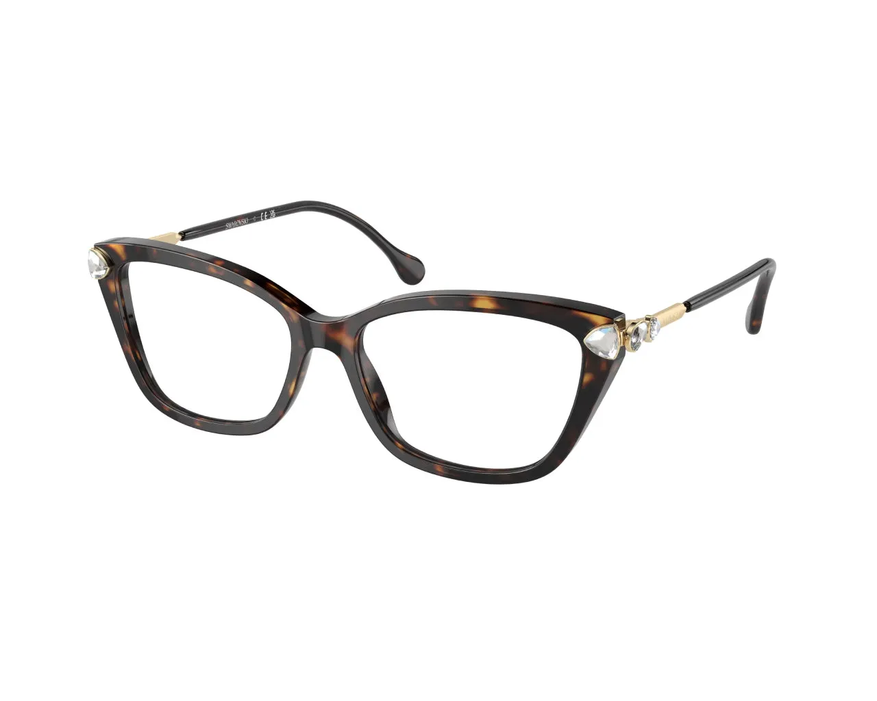 Swarovski SK2011 1002 Montature da vista Acetato Tartaruga Cat Eye Normale - immagine 1