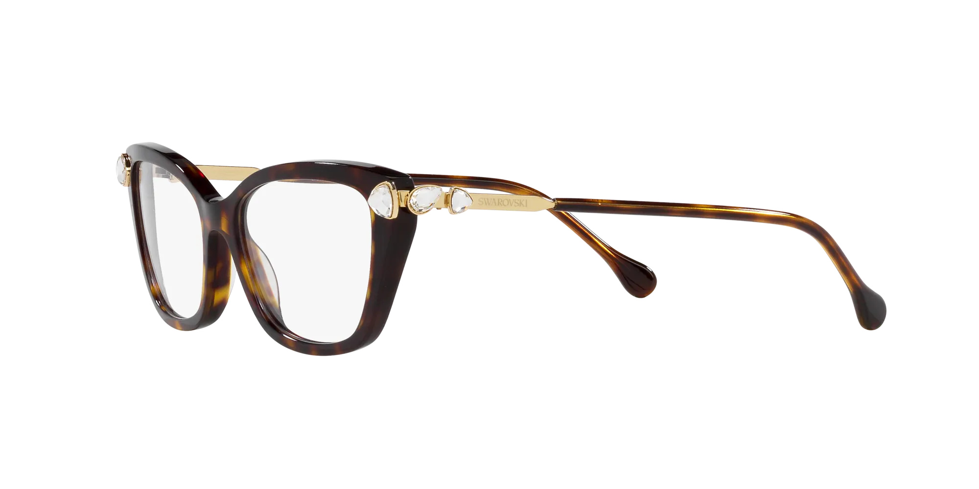 Swarovski SK2011 1002 Montature da vista Acetato Tartaruga Trasparente Cat Eye Normale - immagine 4