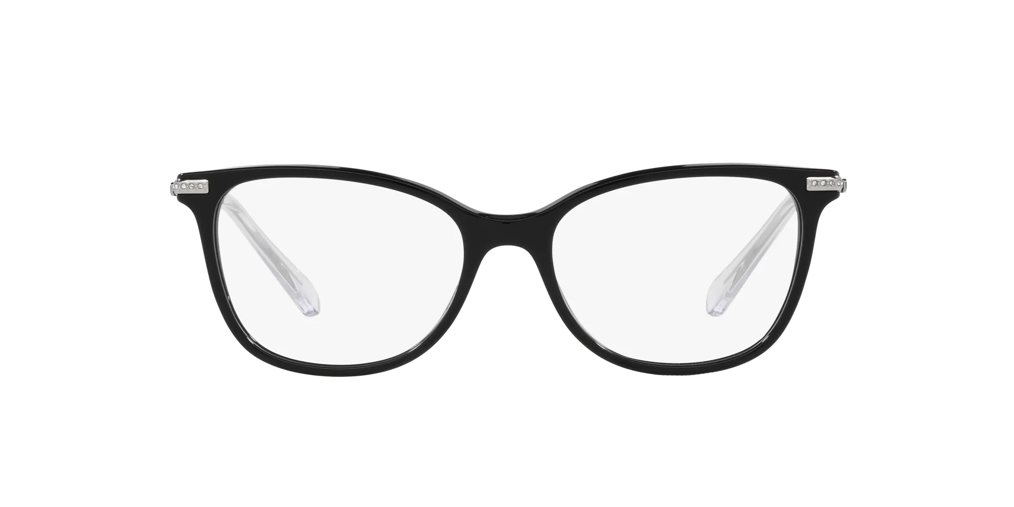 Swarovski SK2010 1038 Montature da vista Acetato Nero Trasparente Squadrata Normale - immagine 2