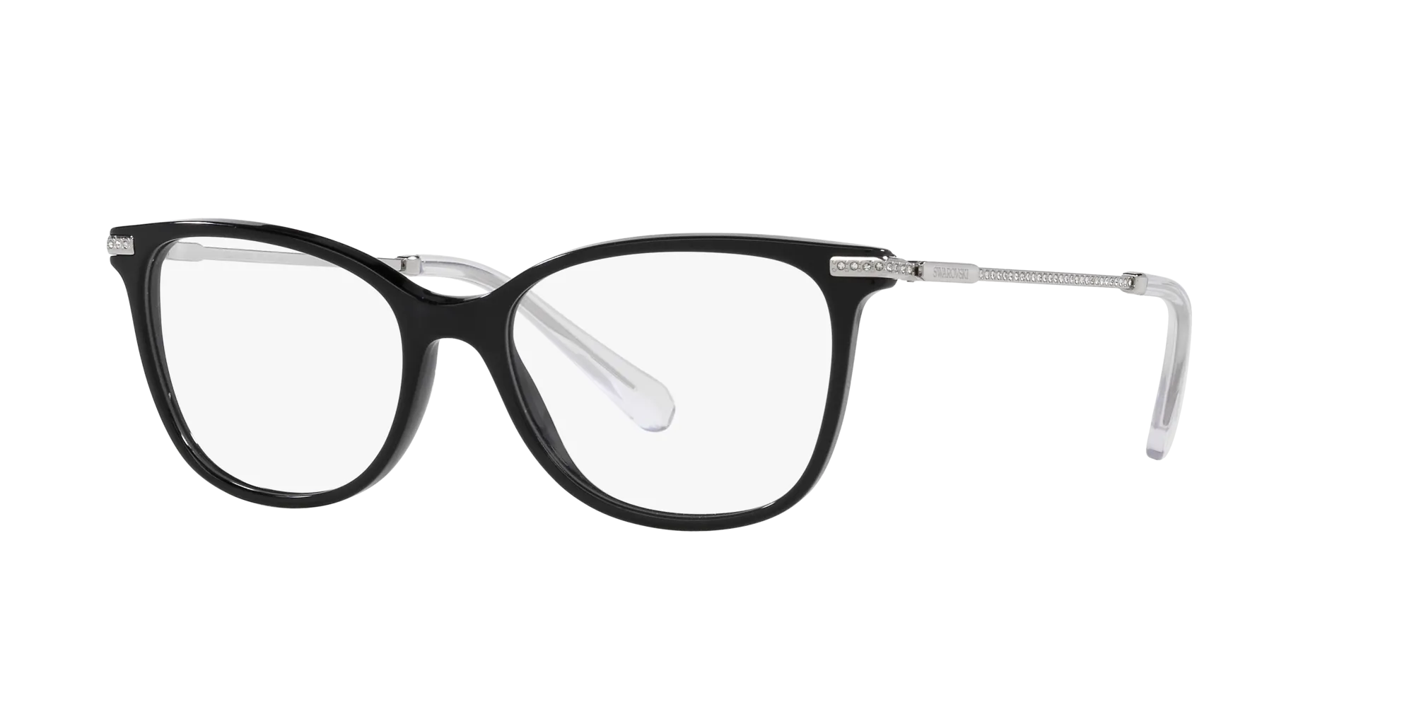 Swarovski SK2010 1038 Montature da vista Acetato Nero Trasparente Squadrata Normale - immagine 3