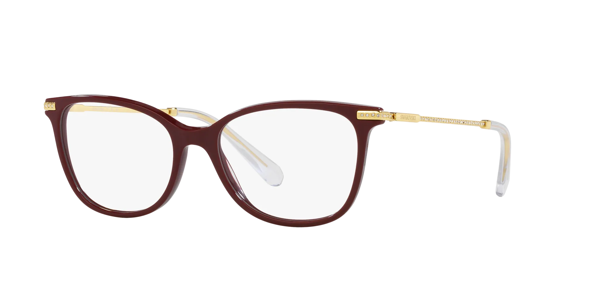 Swarovski SK2010 1008 Montature da vista Acetato Viola Squadrata Normale - immagine 3