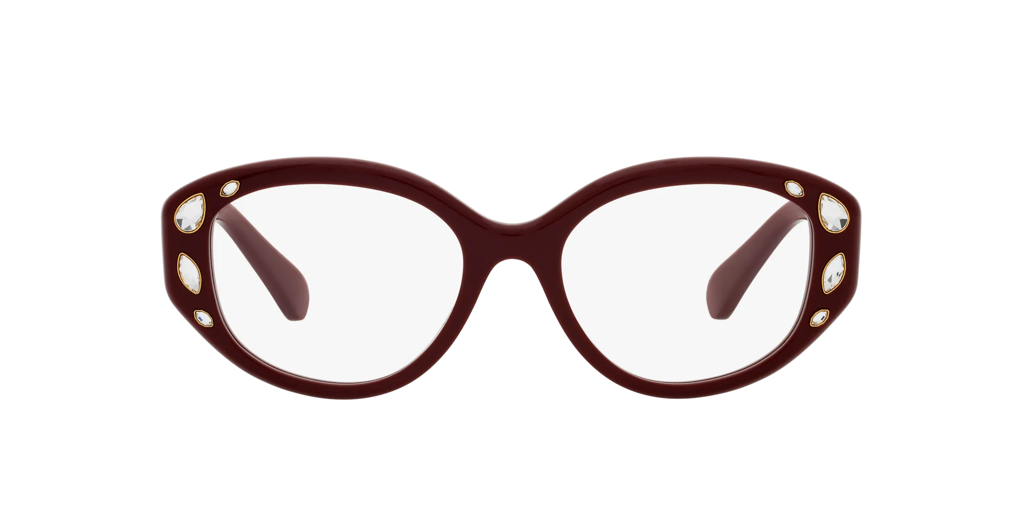Swarovski SK2006 1008 Montature da vista Acetato Rosso Geometrica Normale - immagine 2