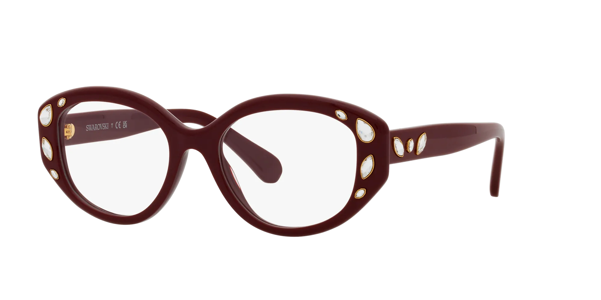 Swarovski SK2006 1008 Montature da vista Acetato Rosso Geometrica Normale - immagine 3