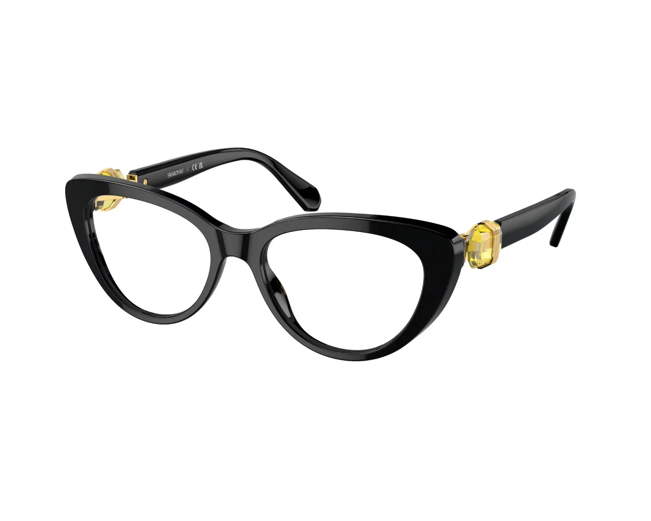 Swarovski SK2005 1037 Montature da vista Acetato Nero Trasparente Cat Eye Normale - immagine 1