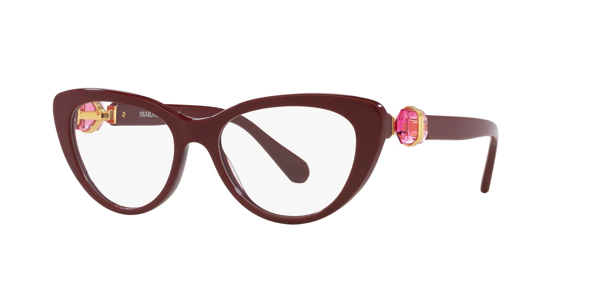 Swarovski SK2005 1008 Montature da vista Acetato Viola Trasparente Cat Eye Normale - immagine 3
