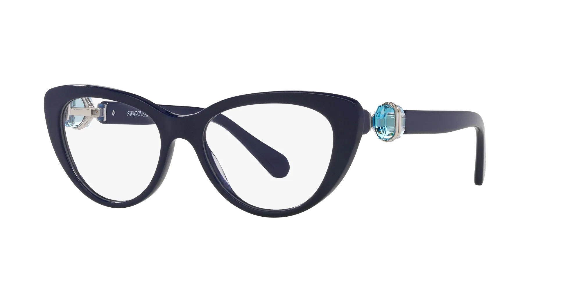Swarovski SK2005 1004 Montature da vista Acetato Blu Trasparente Cat Eye Normale - immagine 3