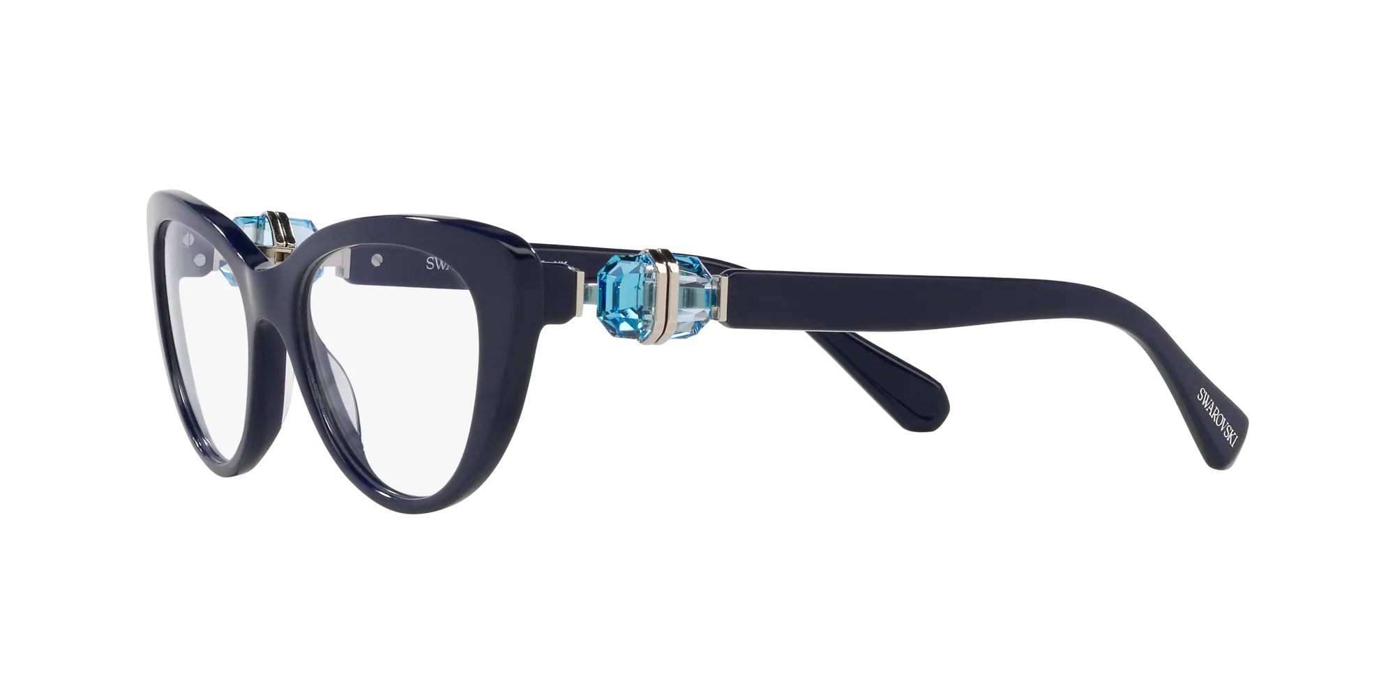 Swarovski SK2005 1004 Montature da vista Acetato Blu Trasparente Cat Eye Normale - immagine 4