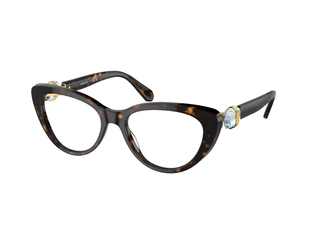 Swarovski SK2005 1002 Montature da vista Acetato Marrone Cat Eye Normale - immagine 1