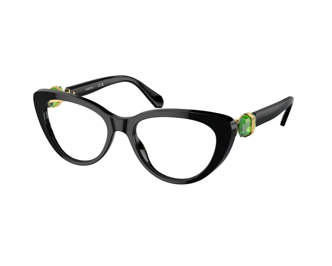 Swarovski SK2005 1001 Montature da vista Acetato Nero Cat Eye Normale - immagine 1