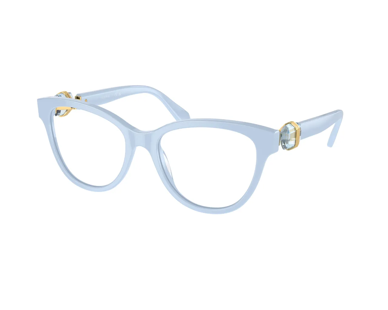Swarovski SK2004 1006 Montature da vista Acetato Blu Rotonda Normale - immagine 1
