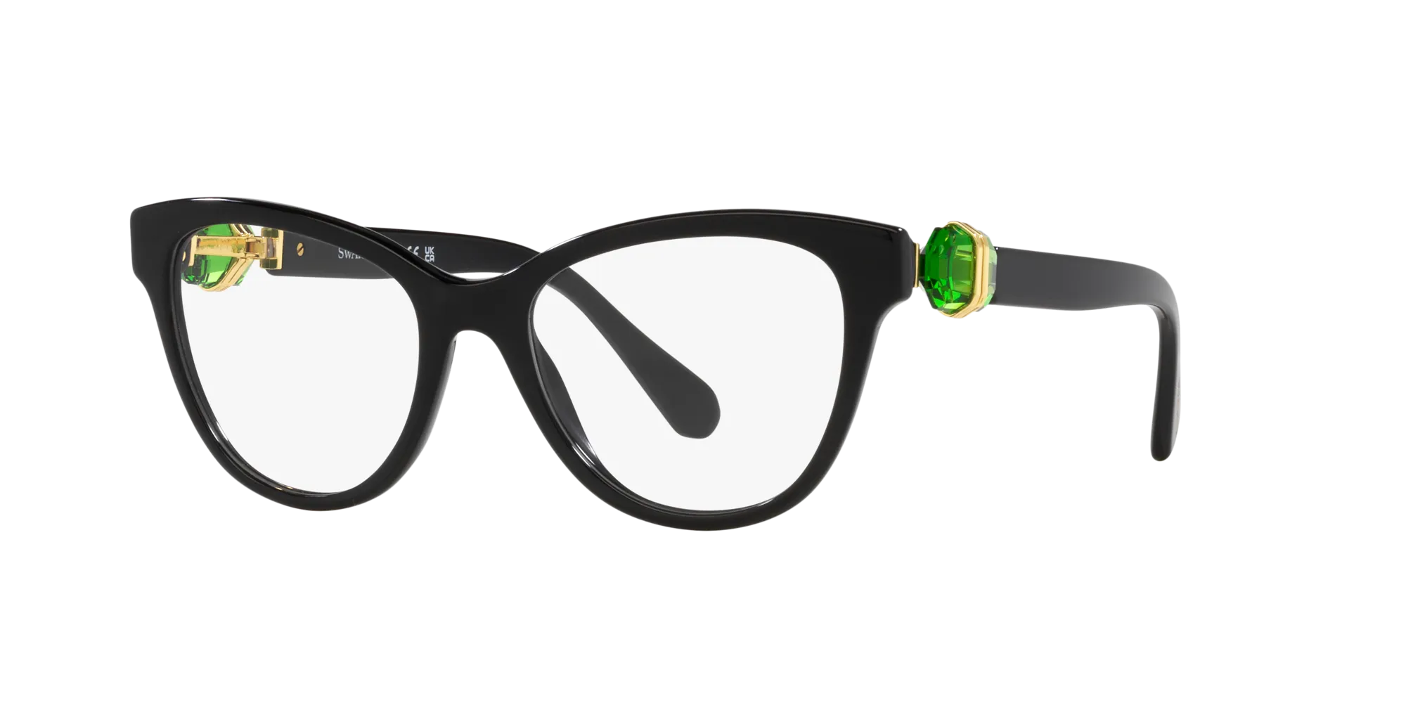 Swarovski SK2004 1001 Montature da vista Acetato Nero Rotonda Normale - immagine 3