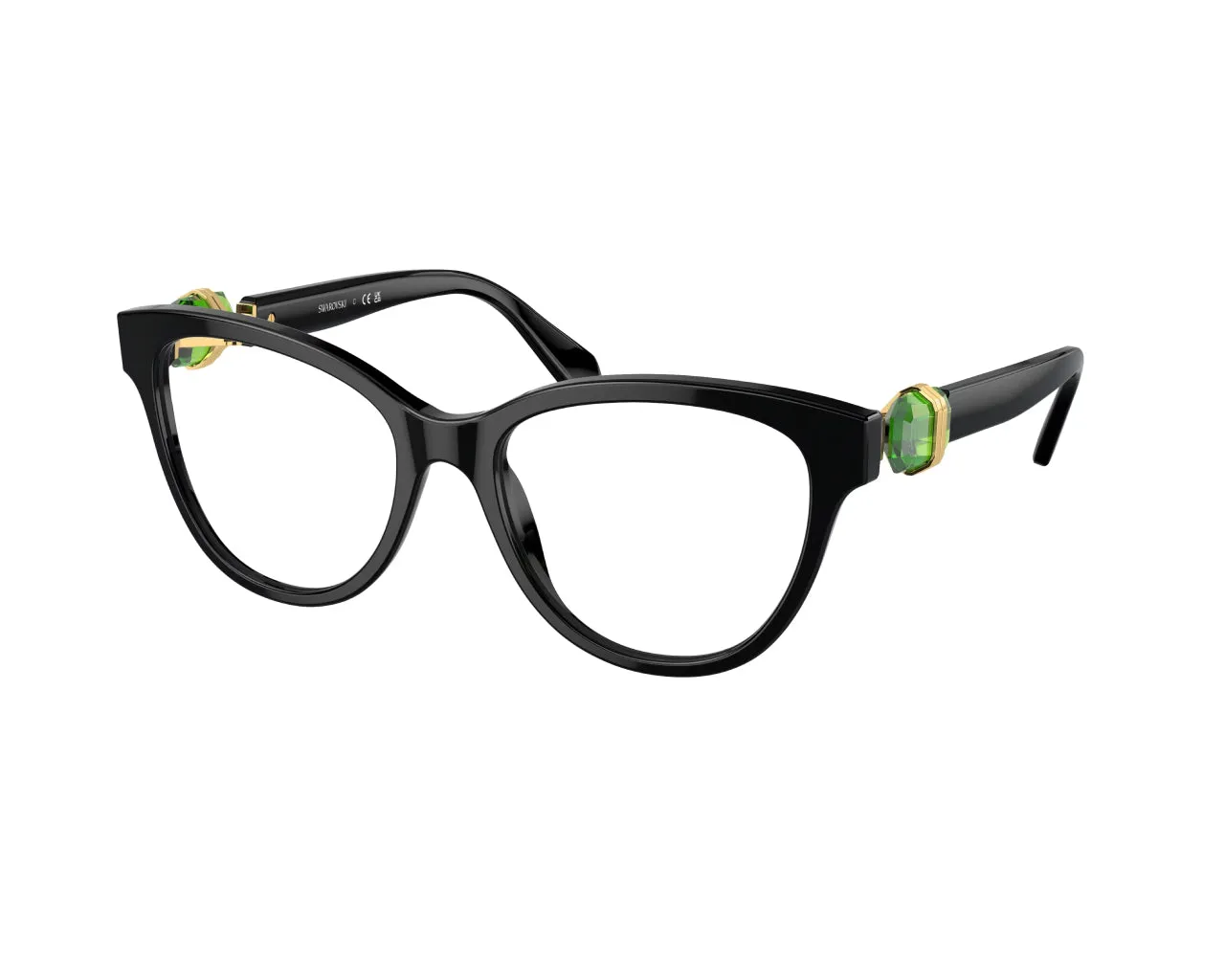 Swarovski SK2004 1001 Montature da vista Acetato Nero Rotonda Normale - immagine 1