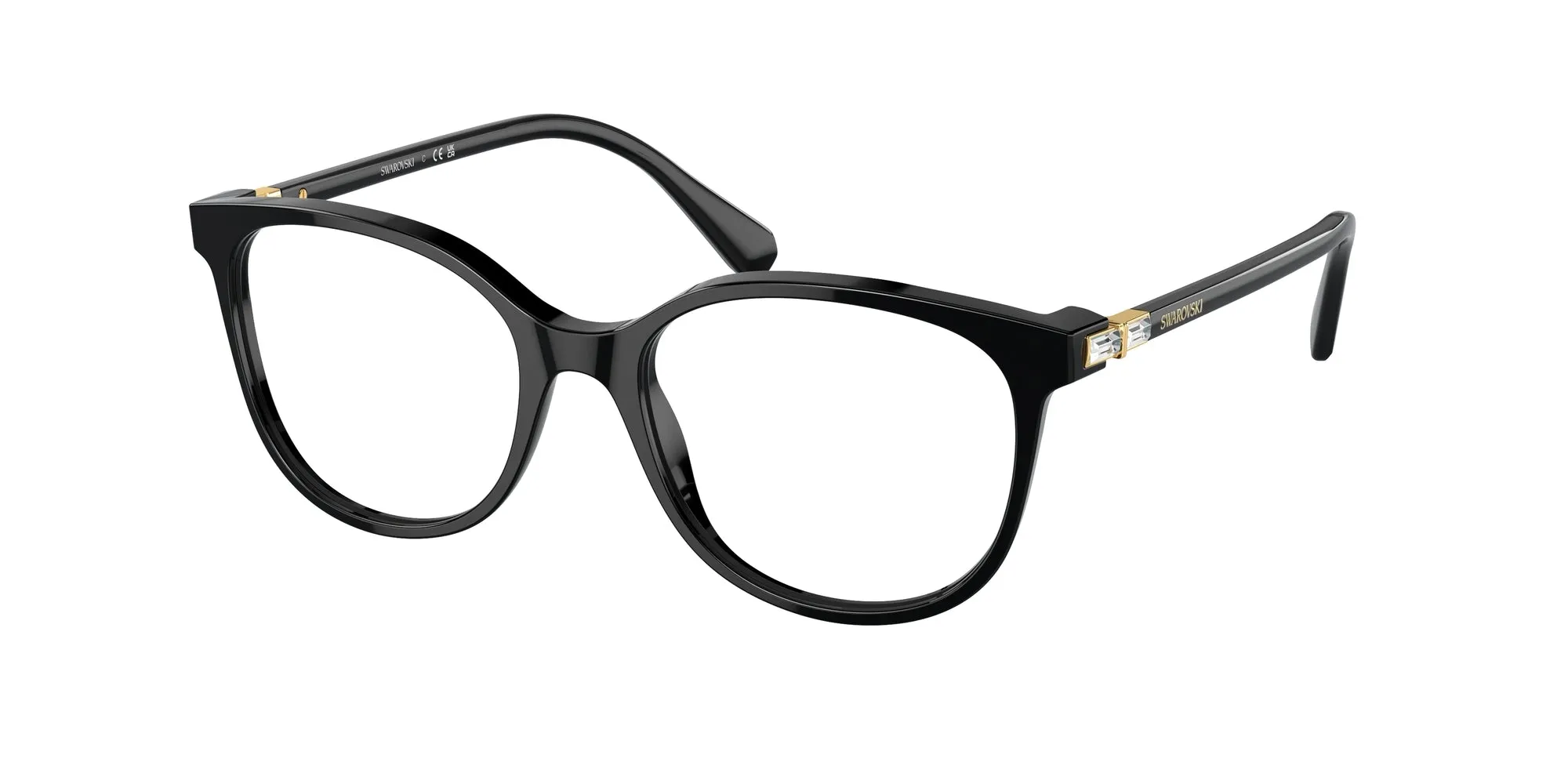 Swarovski SK2002 1001 Montature da vista Acetato Nero Squadrata Normale - immagine 1