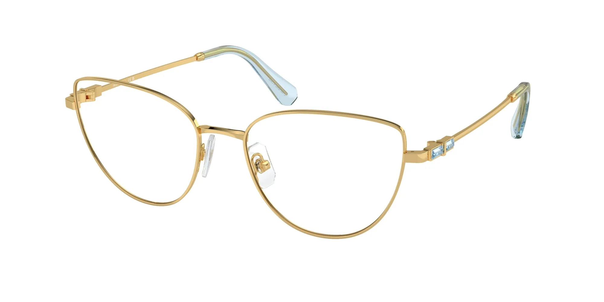 Swarovski SK1007 4021 Montature da vista Metallo Oro Cat Eye Normale - immagine 1