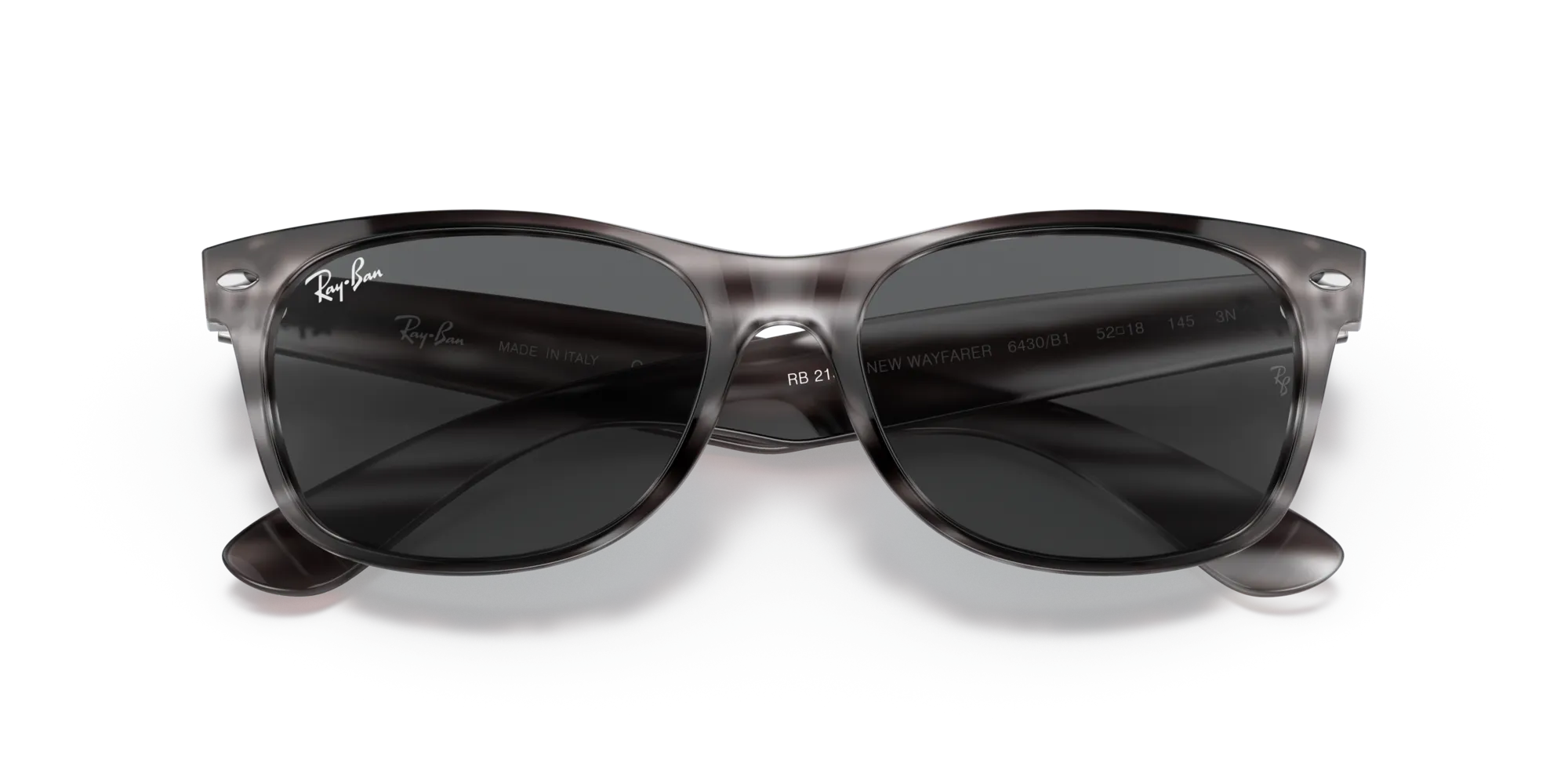 Ray - Ban RB2132 NEW WAYFARER 6430B1 Occhiali da sole Nylon Grigio Grigio Squadrata Normale - immagine 2