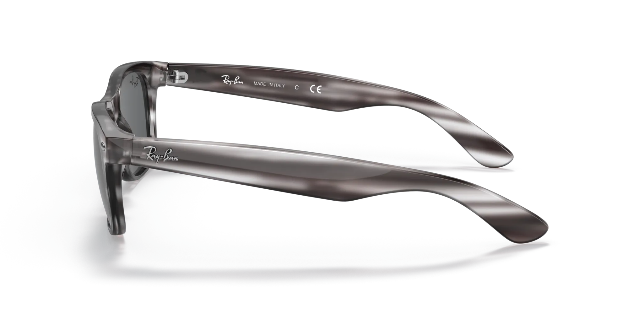 Ray - Ban RB2132 NEW WAYFARER 6430B1 Occhiali da sole Nylon Grigio Grigio Squadrata Normale - immagine 4