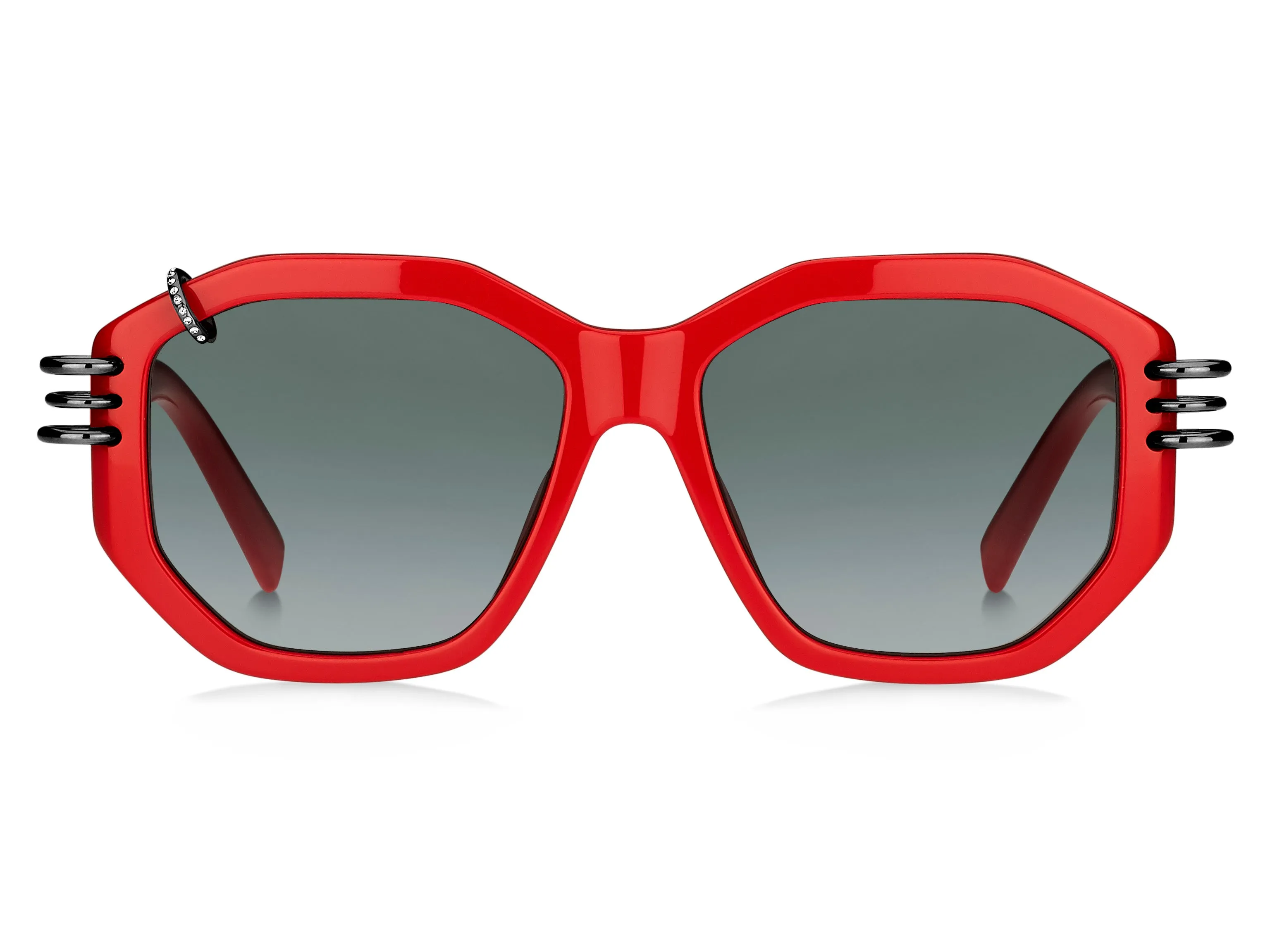 Givenchy GV 7175/G/S C9A/9O Occhiali da sole Acetato Rosso Grigio Squadrata Normale Sfumato - immagine 2
