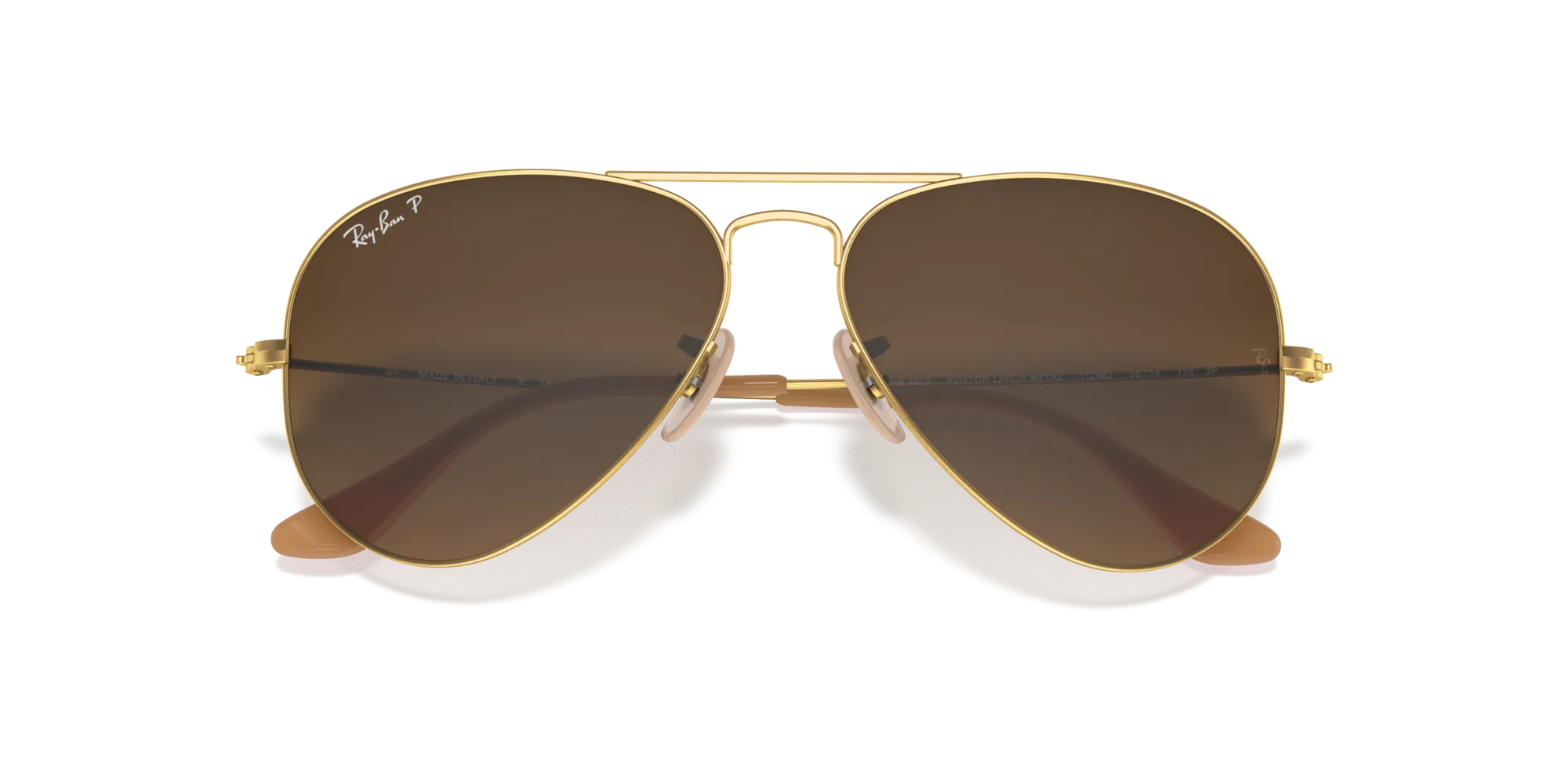 Ray - Ban RB3025 AVIATOR 112/M2 Occhiali da sole Metallo Oro [""] Pilot Polarizzata Sfumato - immagine 2