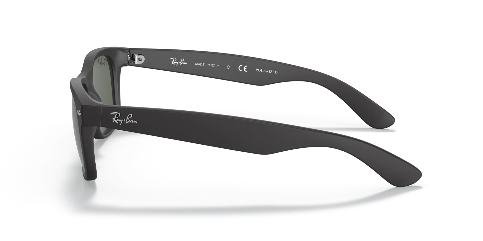 Ray - Ban RB2132 NEW WAYFARER 622/58 Occhiali da sole Nylon Nero Verde Squadrata Polarizzata - immagine 4
