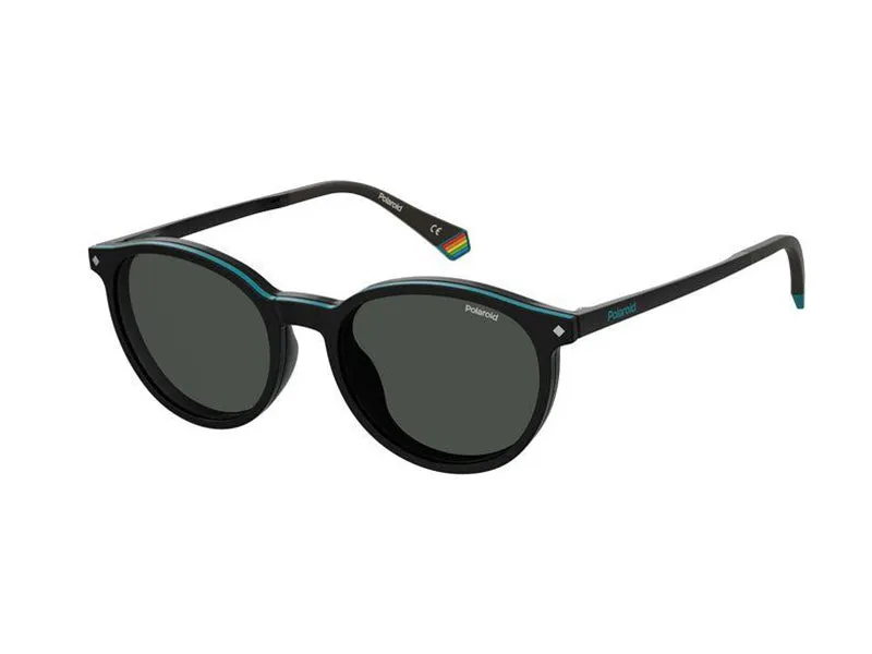 Polaroid PLD 6137/CS 807/M9 Occhiali da sole Plastica Nero Grigio Rotonda Polarizzata - immagine 2