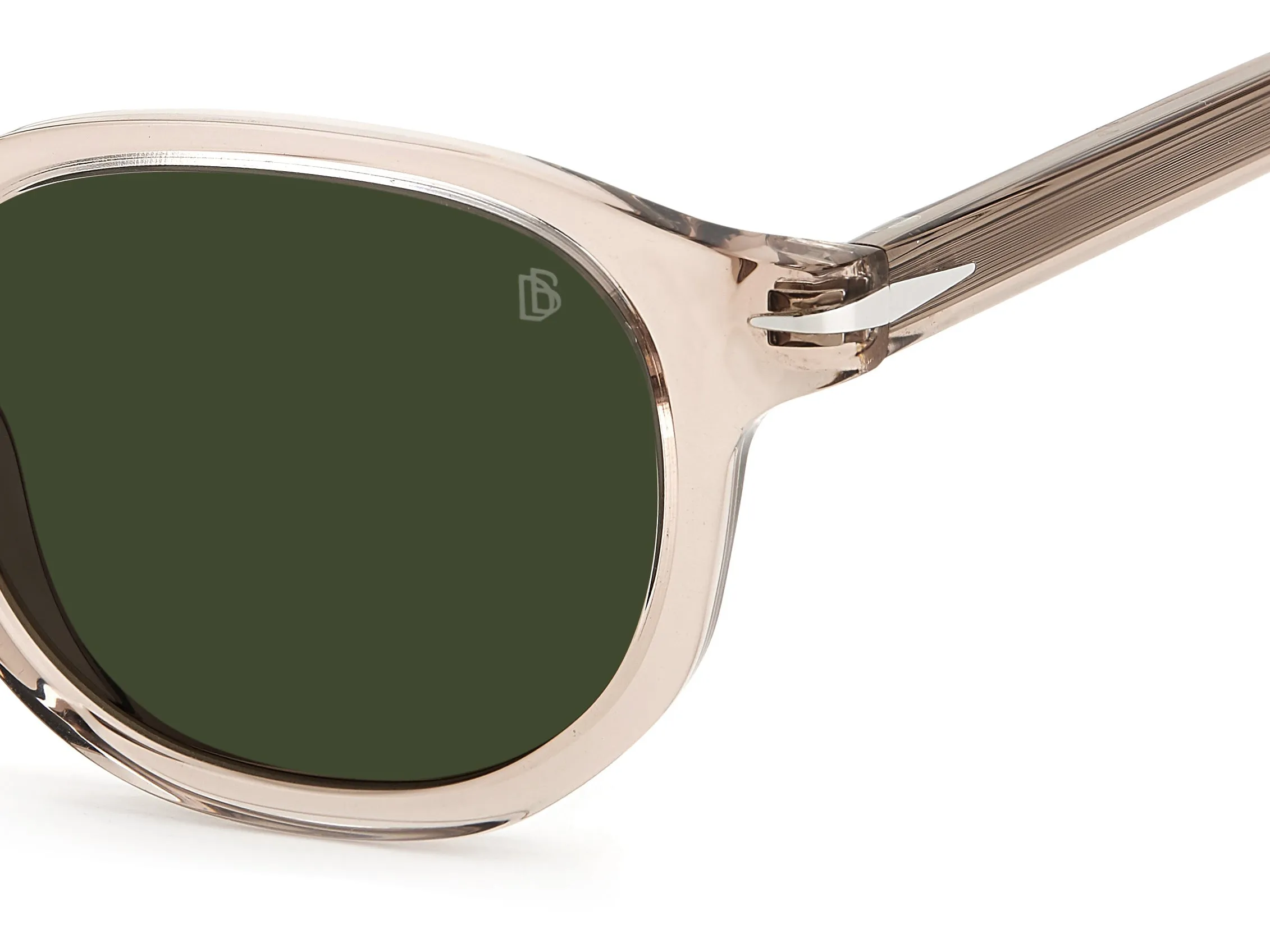 DAVID BECKHAM DB 1007/S 79U/QT Occhiali da sole Acetato Trasparente Verde Rotonda - immagine 3