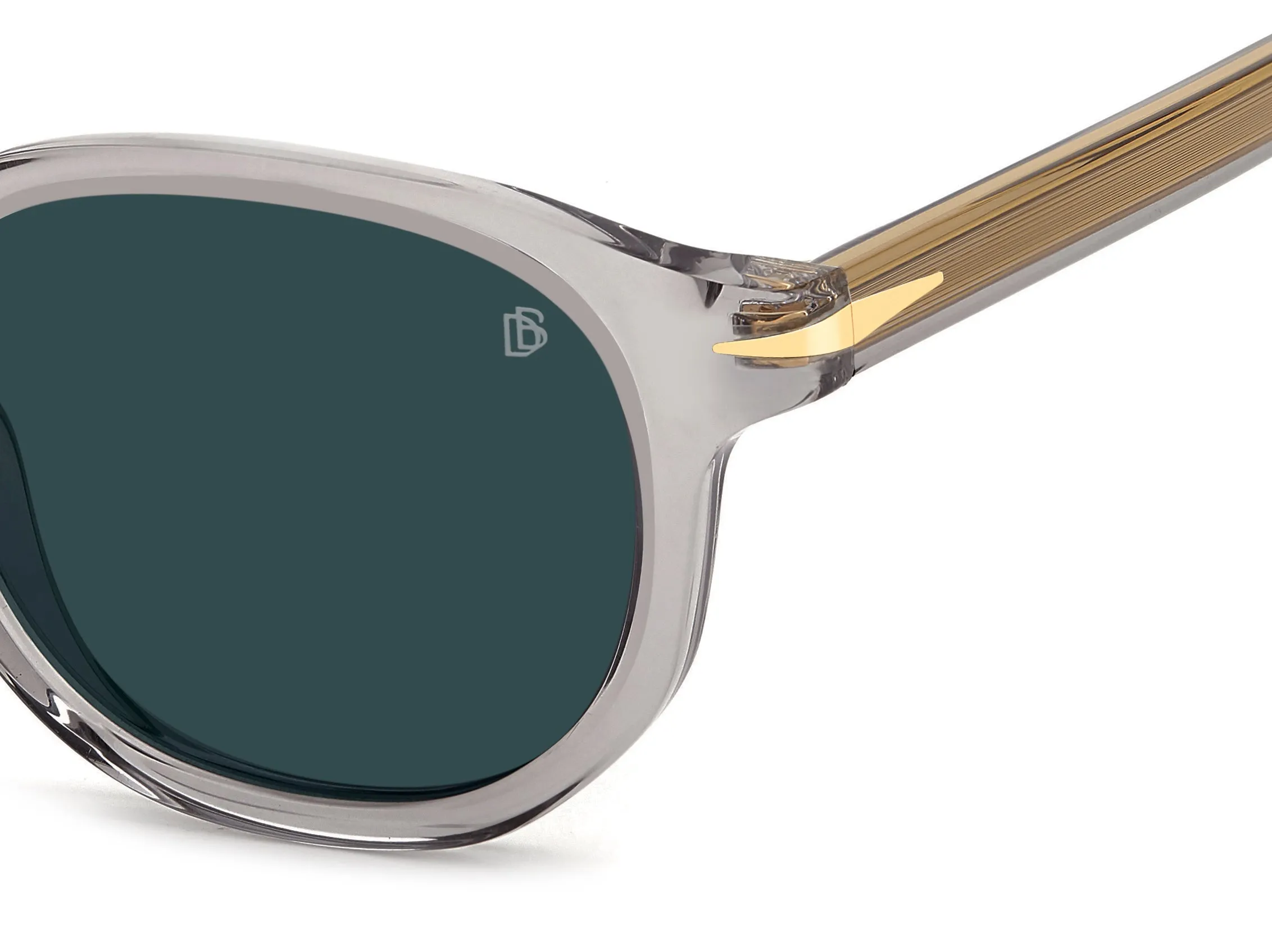 DAVID BECKHAM DB 1007/S KB7/KU Occhiali da sole Acetato Grigio Blu Rotonda - immagine 3
