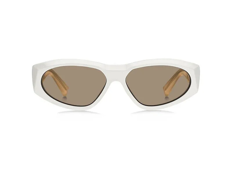 Givenchy GV 7154/G/S VK6/70 Occhiali da sole Acetato Bianco Marrone Rotonda - immagine 2