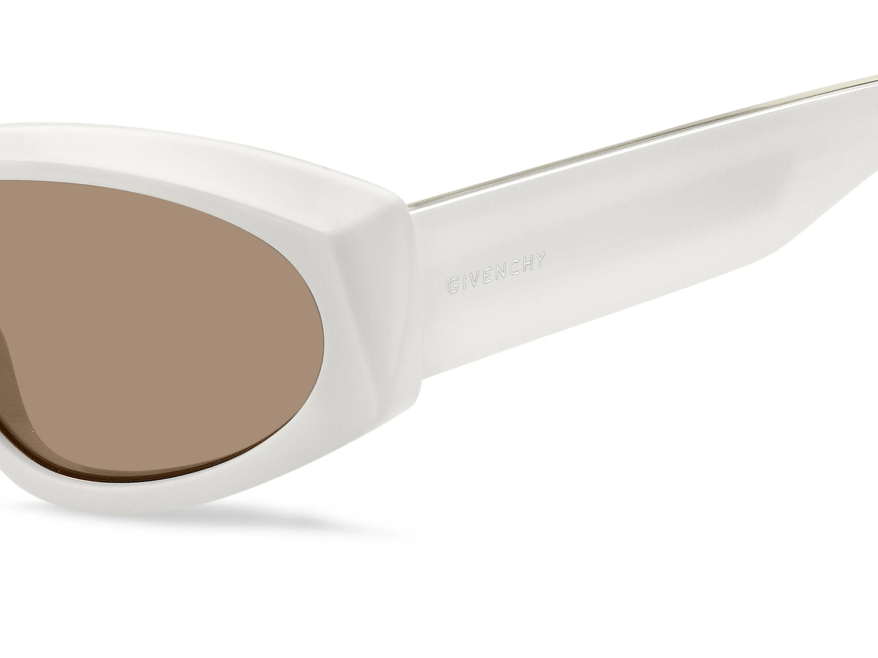 Givenchy GV 7154/G/S VK6/70 Occhiali da sole Acetato Bianco Marrone Rotonda - immagine 4