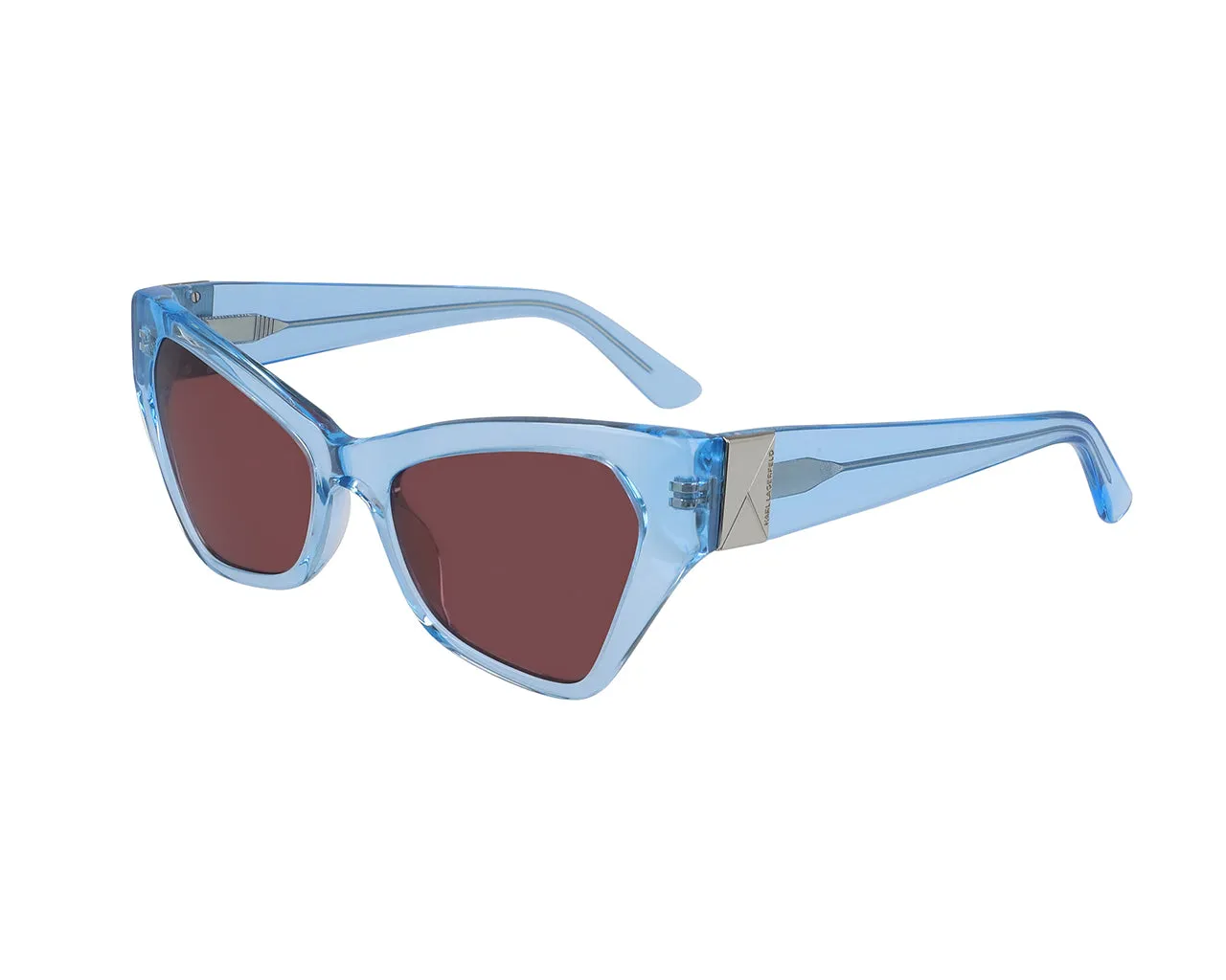 Karl Lagerfeld KL6010S 440 Occhiali da sole Acetato Azzurro Marrone Geometrica - immagine 1