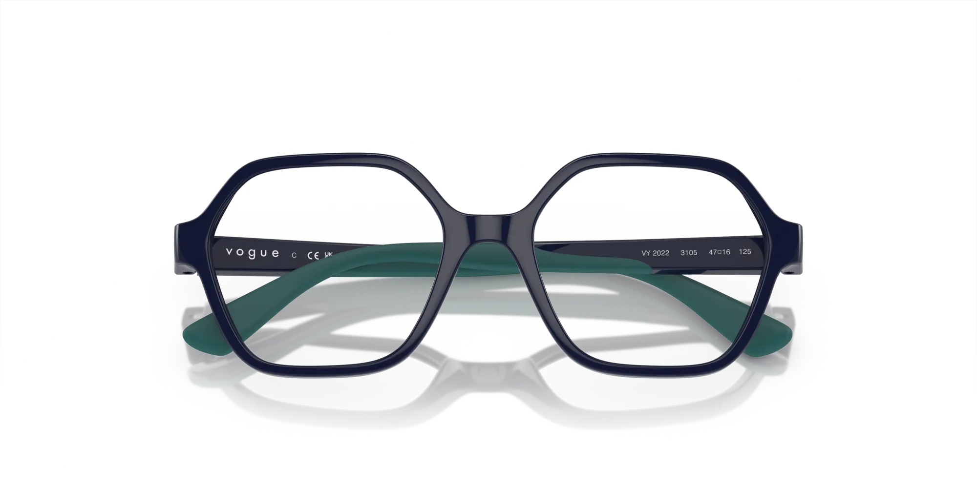 VOGUE EYEWEAR VY2022 3105 Montature da vista Nylon Blu Trasparente Geometrica Normale - immagine 2