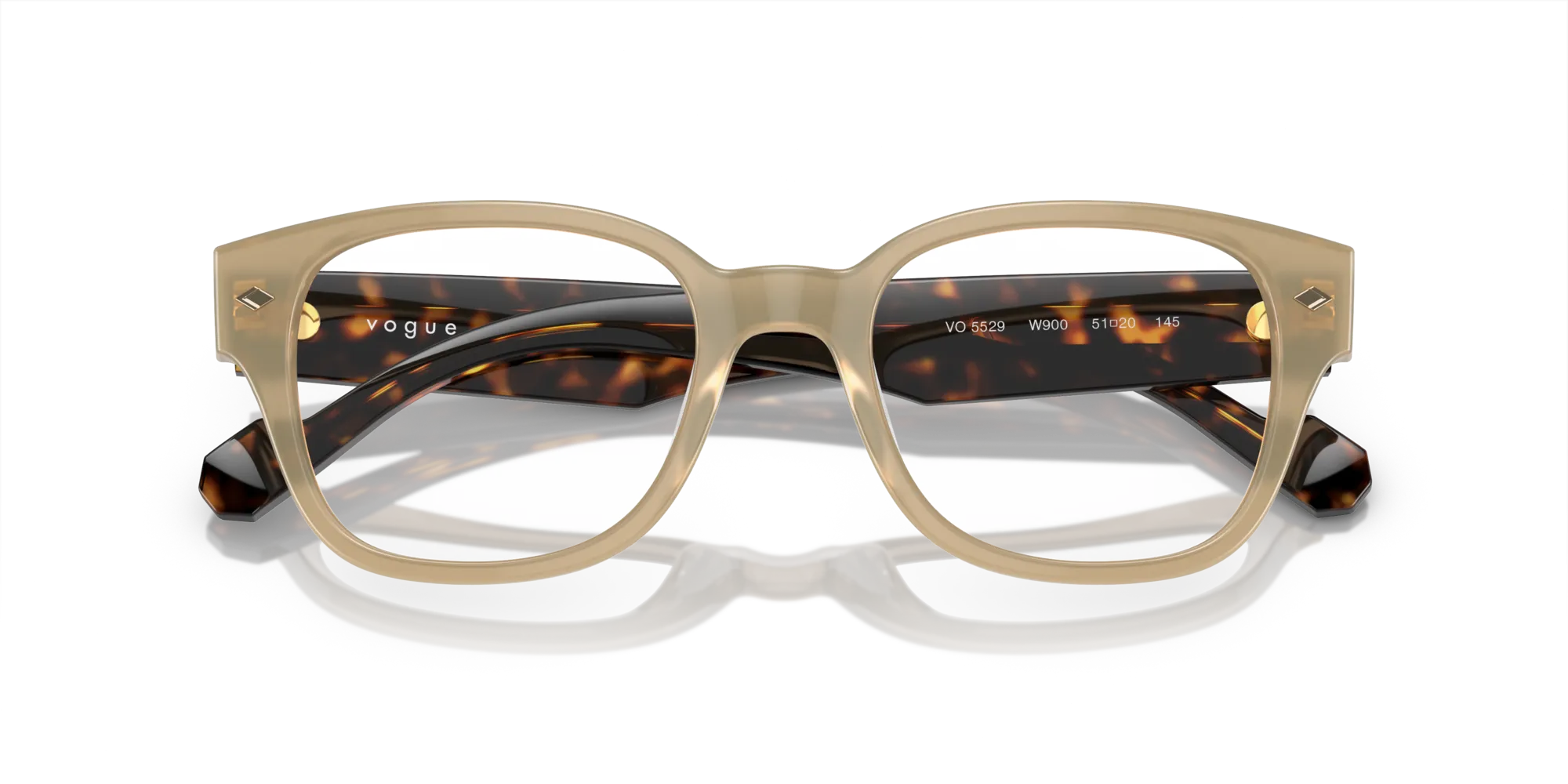 VOGUE EYEWEAR VO5529 W900 Montature da vista Acetato Marrone Trasparente Pillow Normale - immagine 2