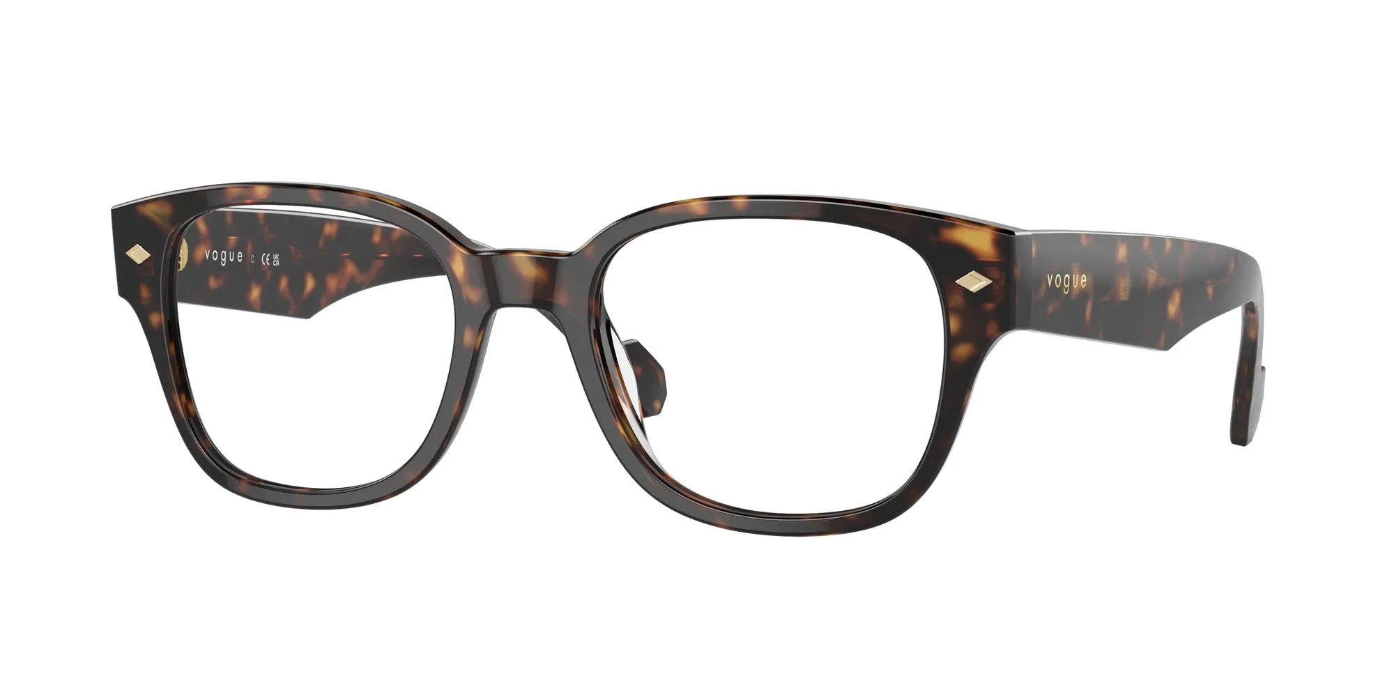 VOGUE EYEWEAR VO5529 W656 Montature da vista Acetato Marrone Trasparente Pillow Normale - immagine 1