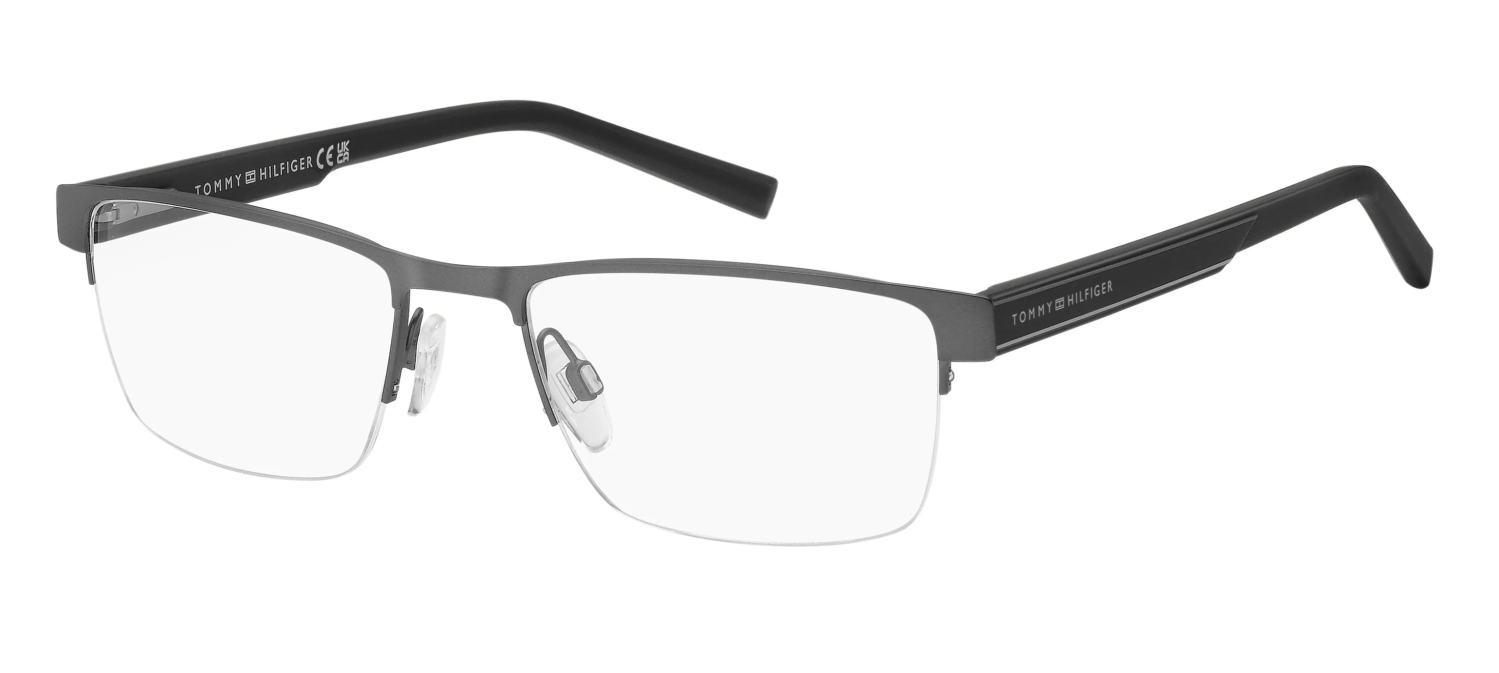 Tommy Hilfiger TH 1996 R80 Montature da vista Acciaio Canna di Fucile opaco Squadrata - immagine 1