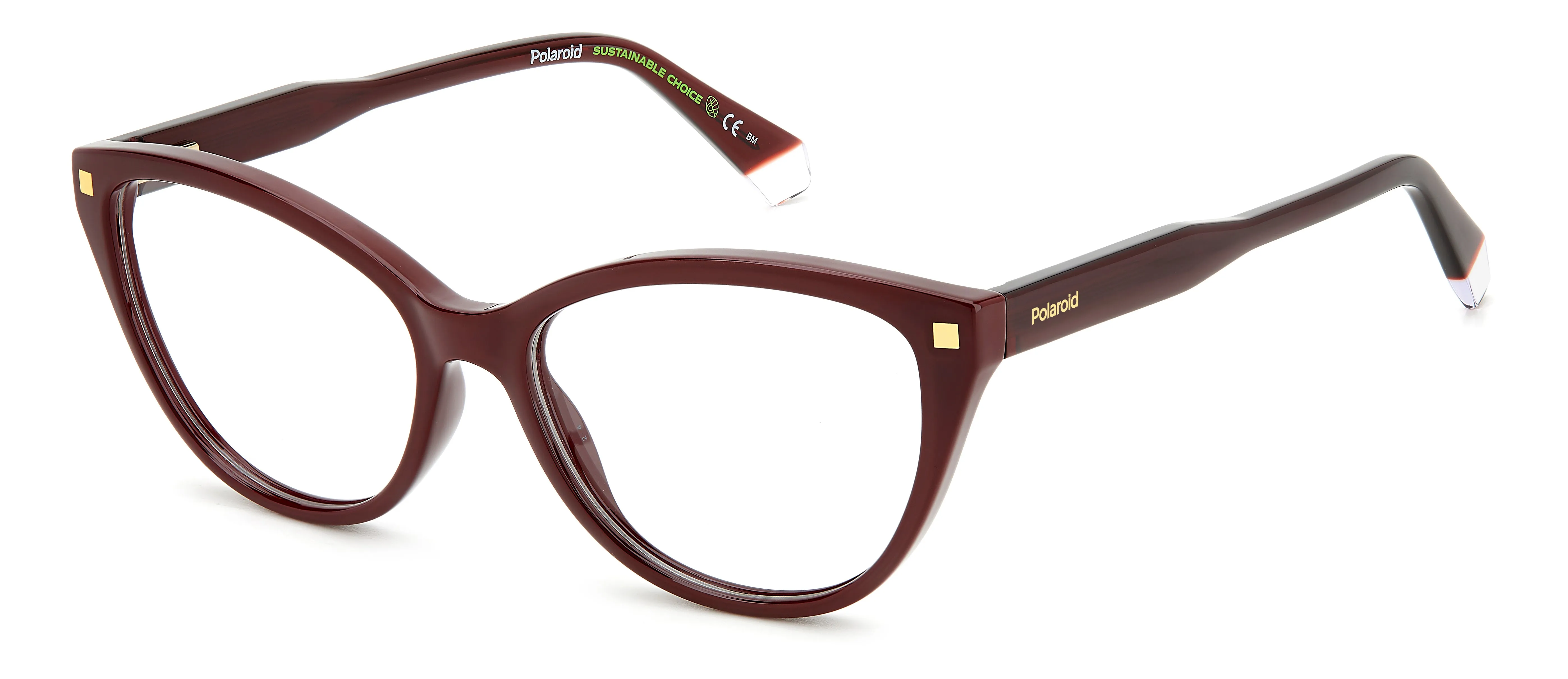 Polaroid PLD D493 LHF Montature da vista Plastica Borgogna Cat Eye - immagine 1