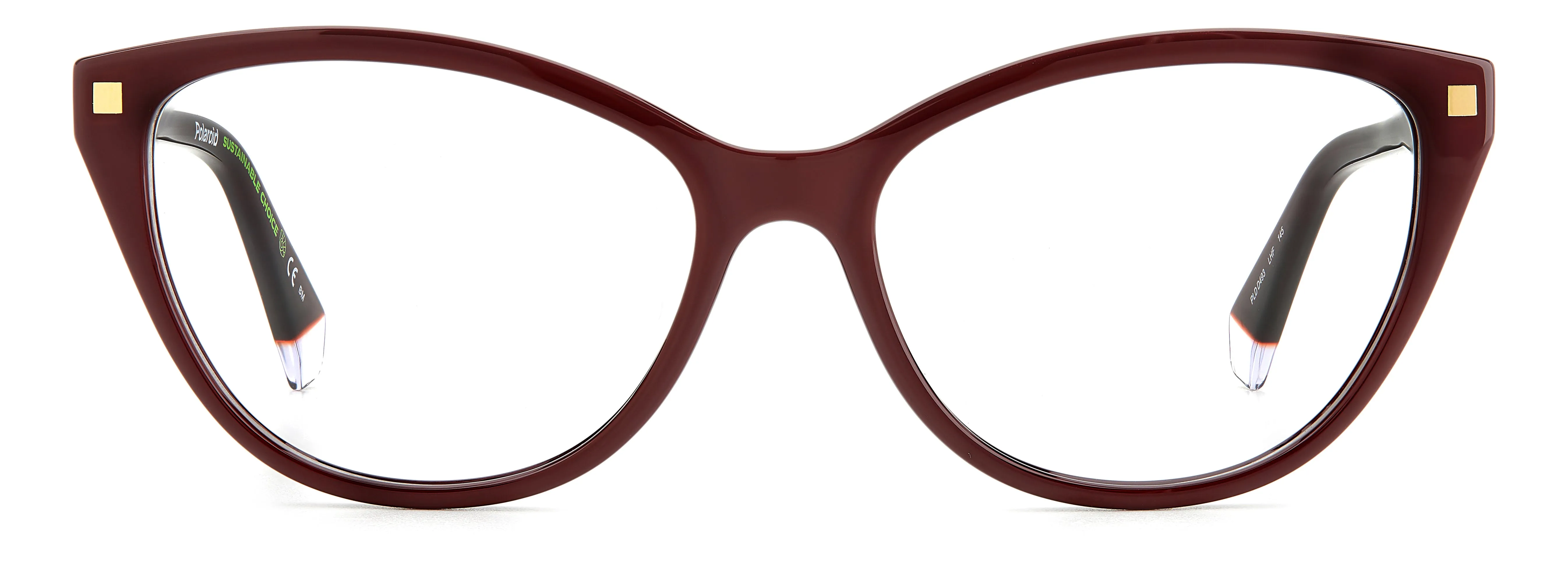 Polaroid PLD D493 LHF Montature da vista Plastica Borgogna Cat Eye - immagine 2