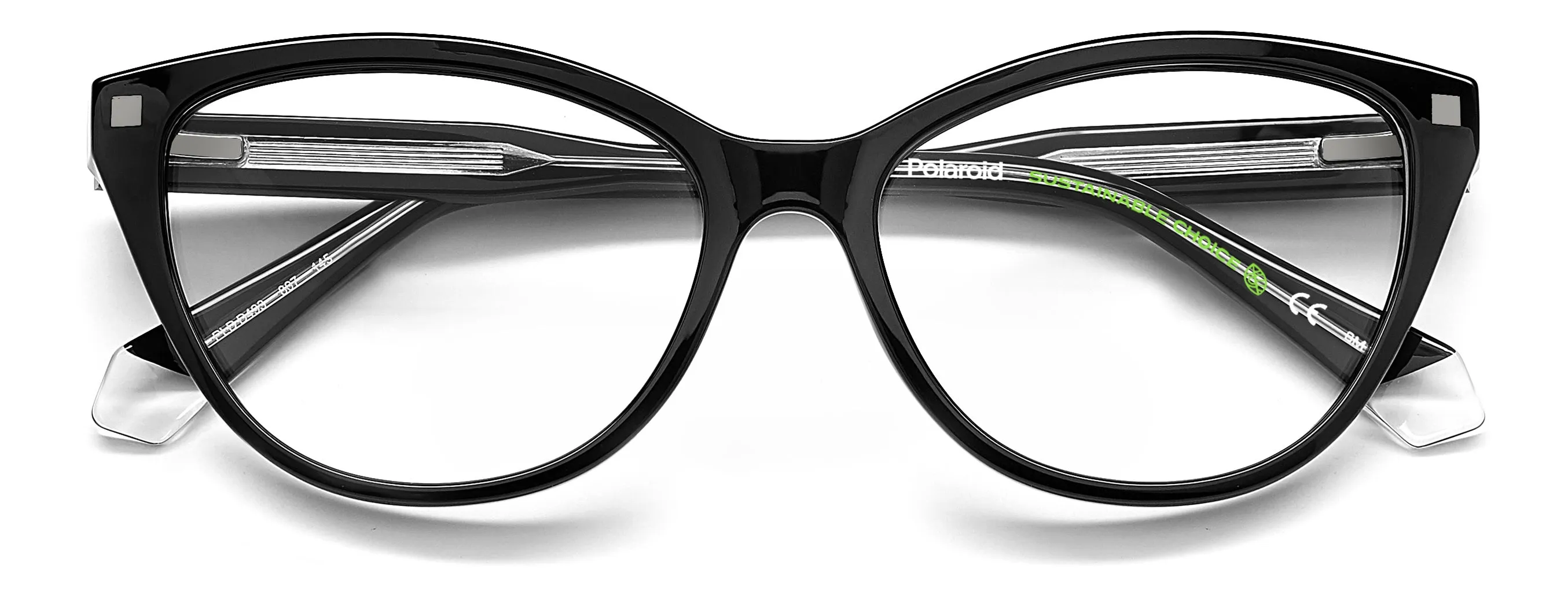 Polaroid PLD D493 807 Montature da vista Plastica Nero Cat Eye - immagine 3