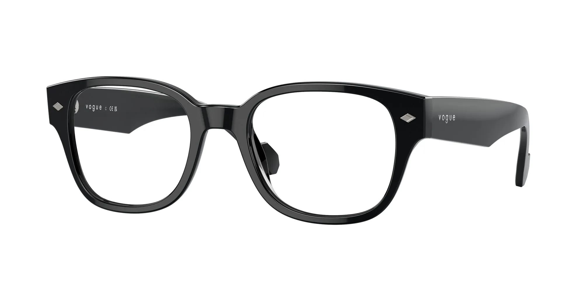 VOGUE EYEWEAR VO5529 W44 Montature da vista Acetato Nero Trasparente Pillow Normale - immagine 1