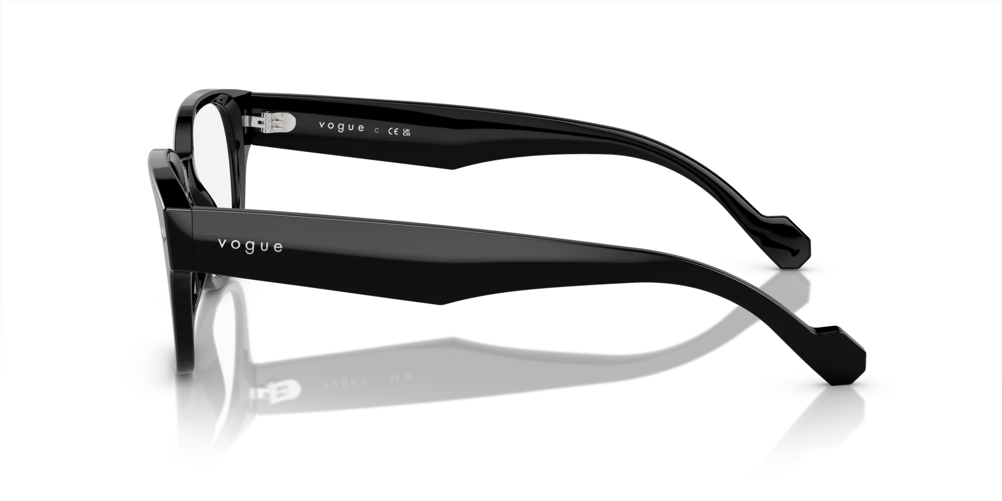 VOGUE EYEWEAR VO5529 W44 Montature da vista Acetato Nero Trasparente Pillow Normale - immagine 4