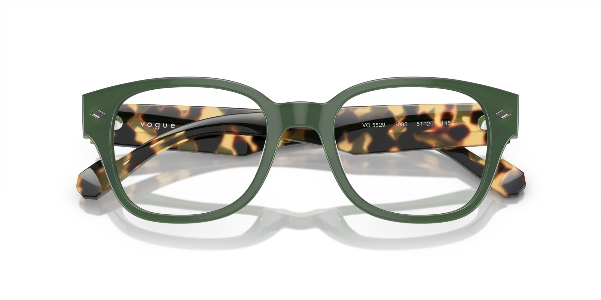 VOGUE EYEWEAR VO5529 3092 Montature da vista Acetato Verde Pillow Normale - immagine 2